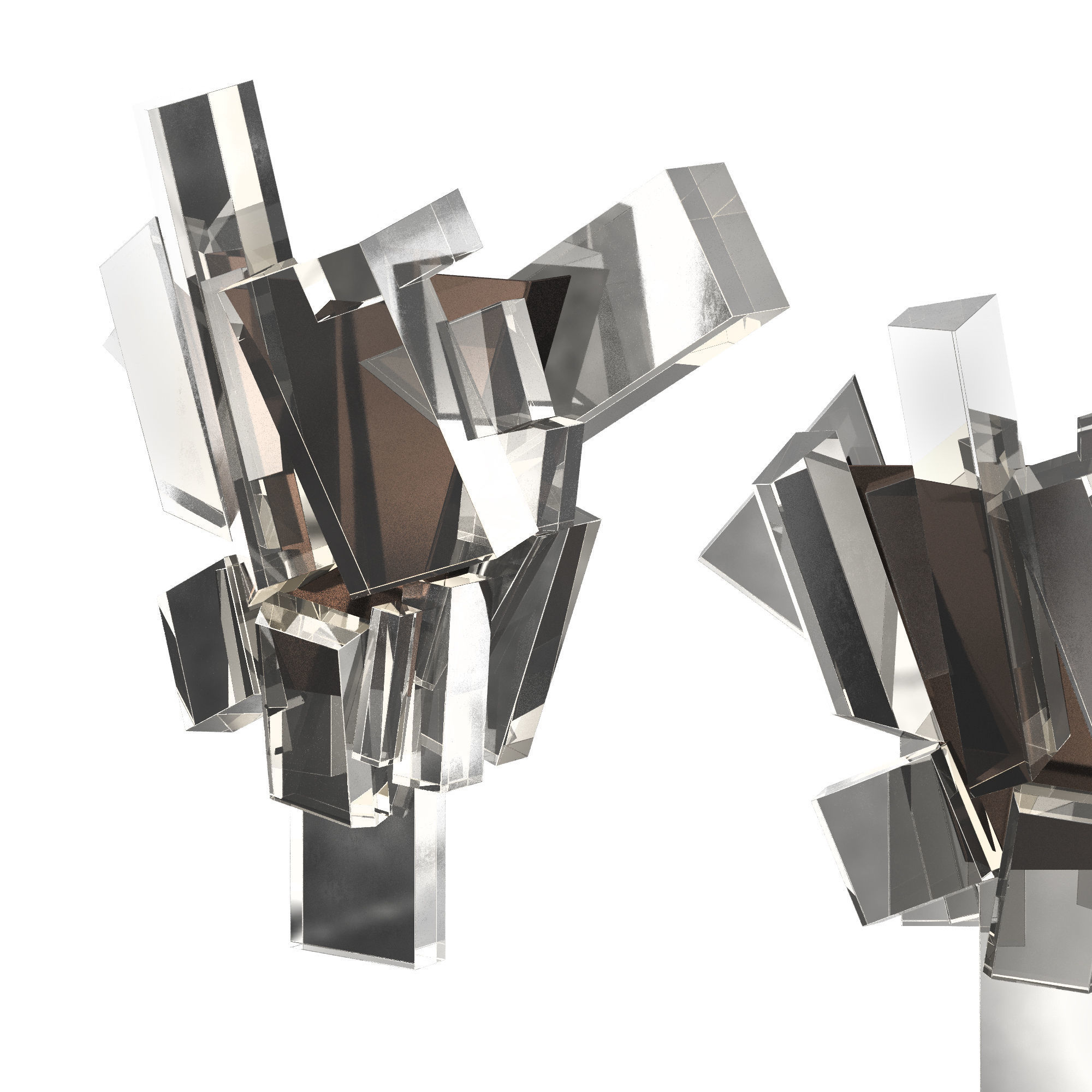Ice Crystals Sconces 3D model_6