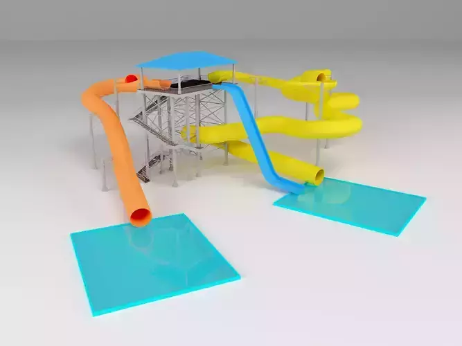 Waterpark Slide 1 3D model
