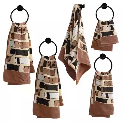 Hanging Towel Set 3 3D model