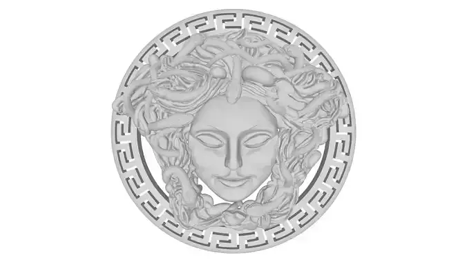 Medusa head with meander and snakes 3D Model