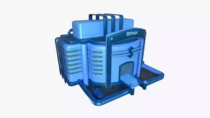 SciFi Bank A03 Bank - Sci Fi Exterior Design Low-poly 3D model