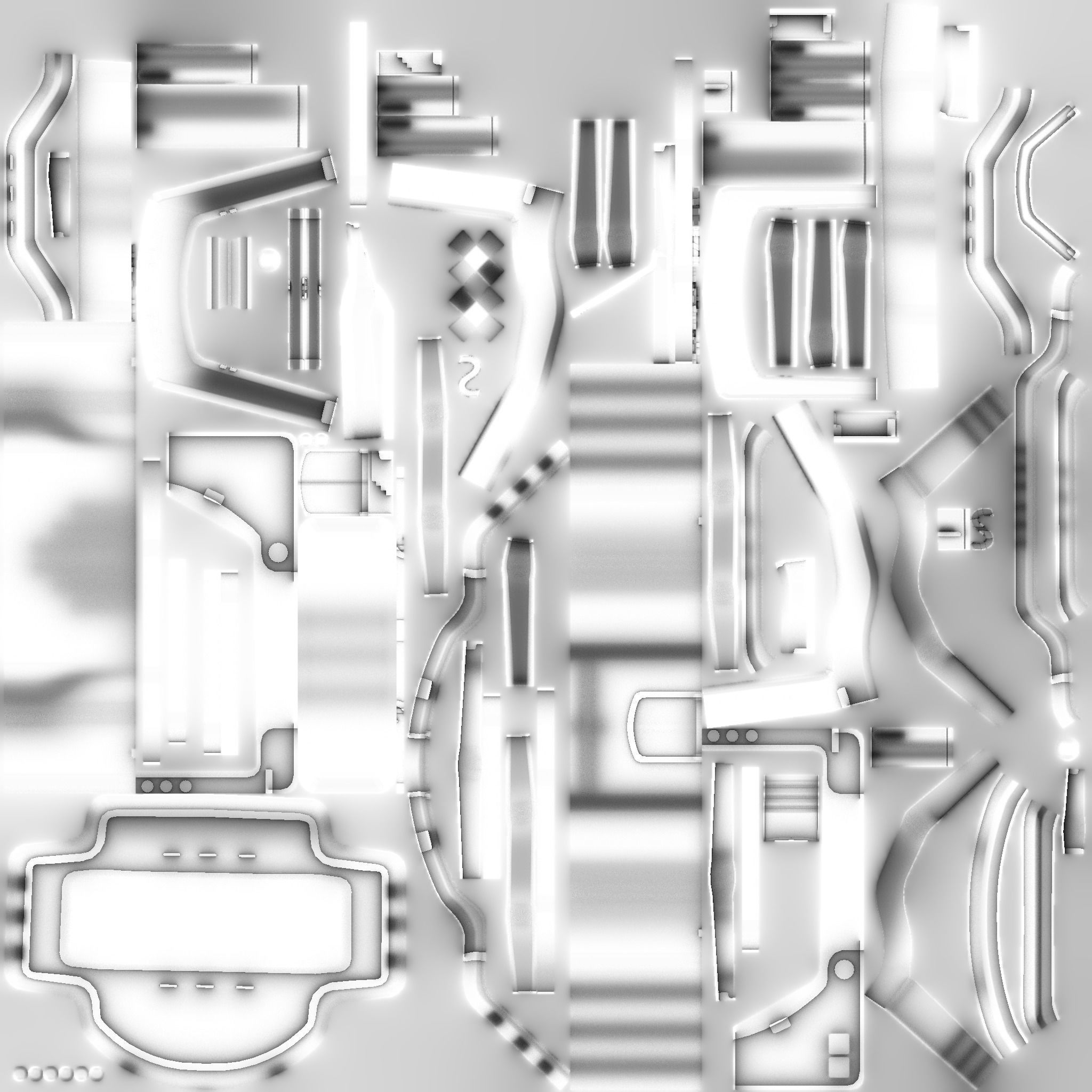 SciFi Bank A03 Bank - Sci Fi Exterior Design Low-poly 3D model_21