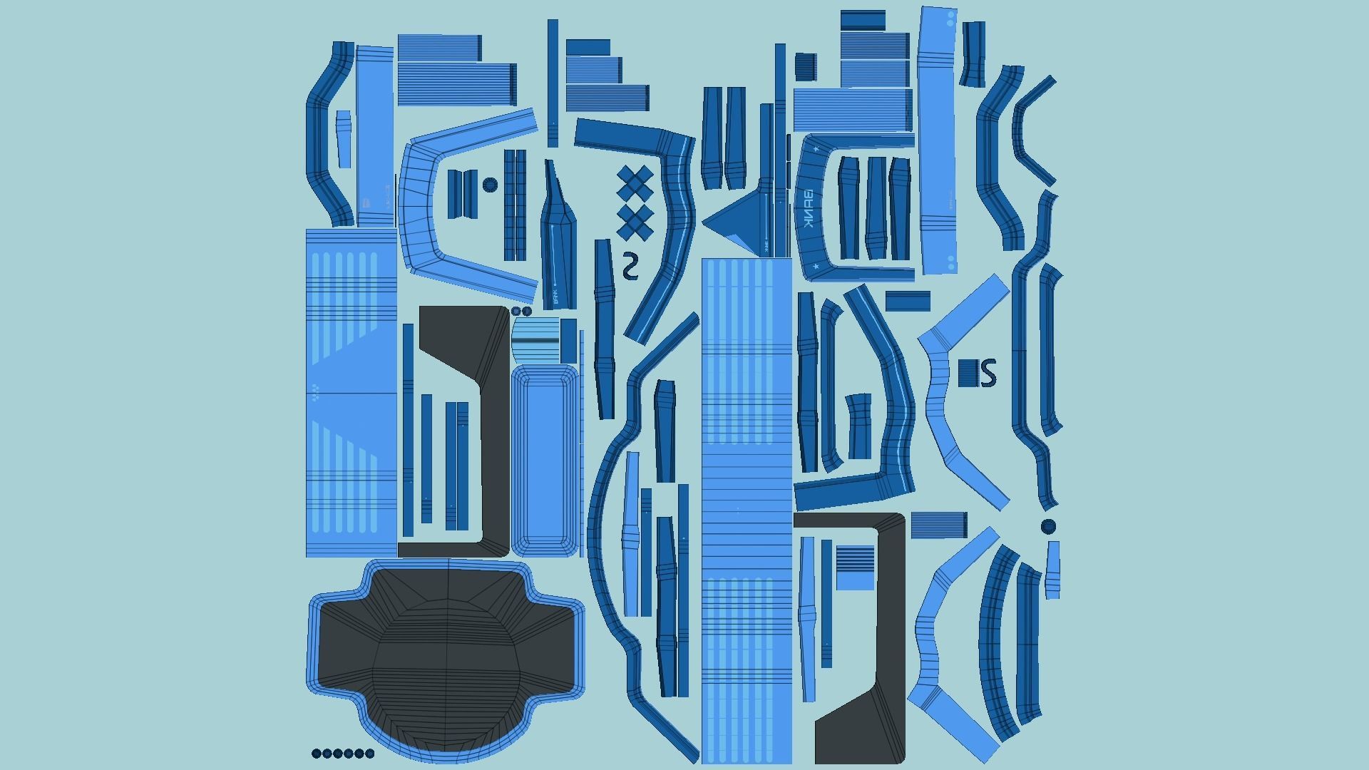 SciFi Bank A03 Bank - Sci Fi Exterior Design Low-poly 3D model_5