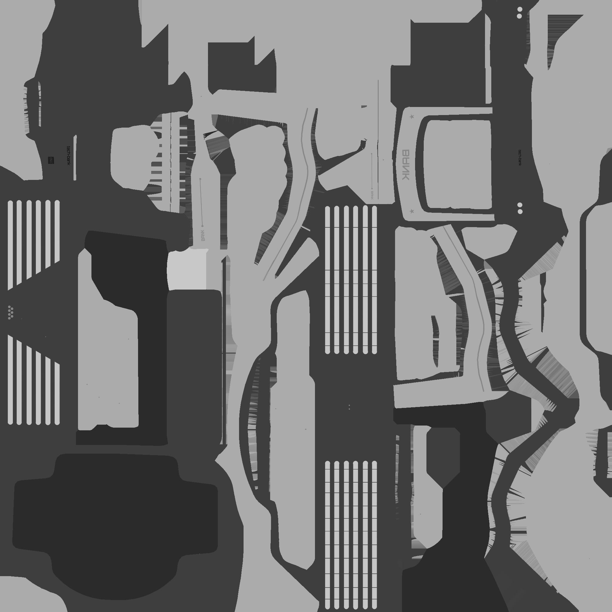 SciFi Bank A03 Bank - Sci Fi Exterior Design Low-poly 3D model_25