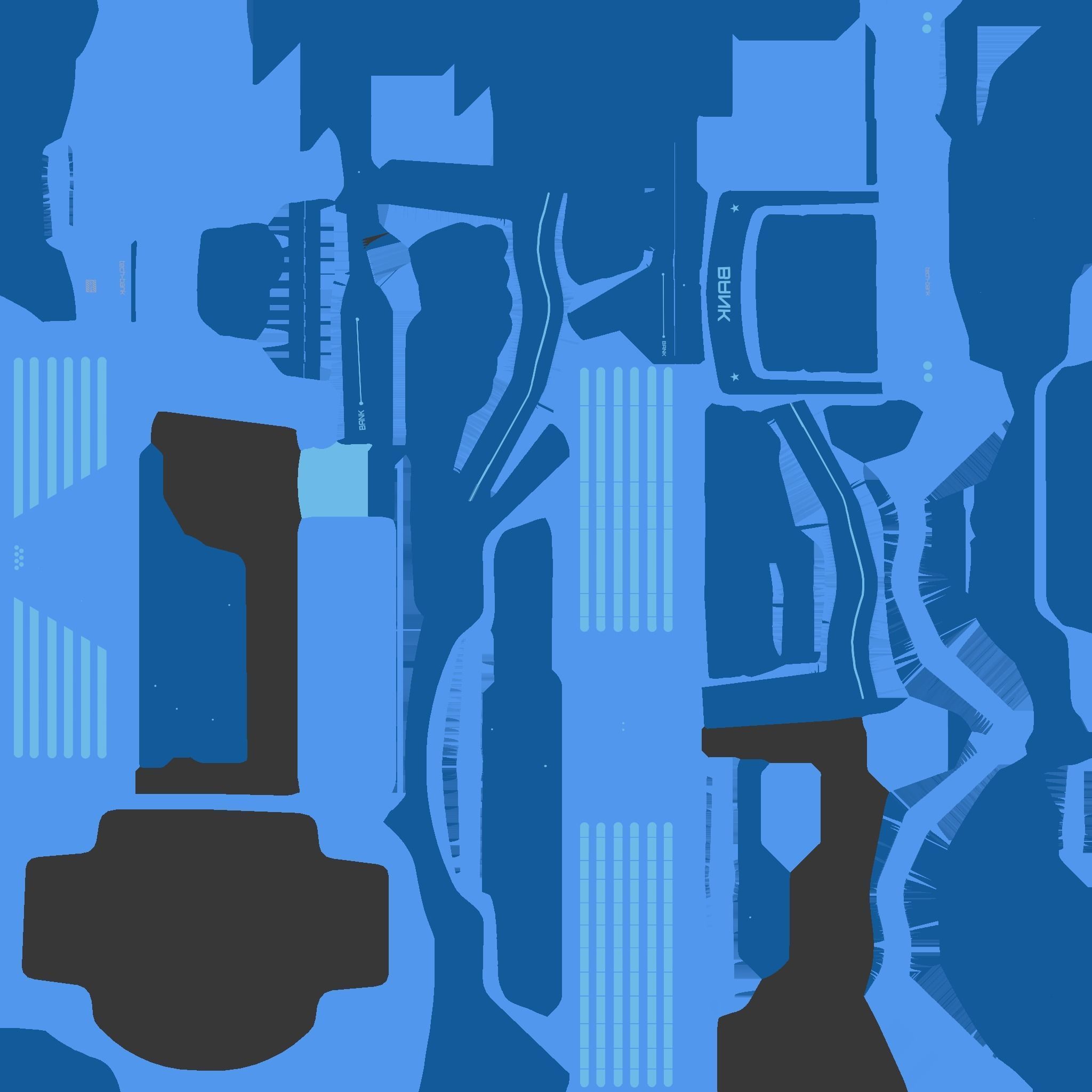 SciFi Bank A03 Bank - Sci Fi Exterior Design Low-poly 3D model_22