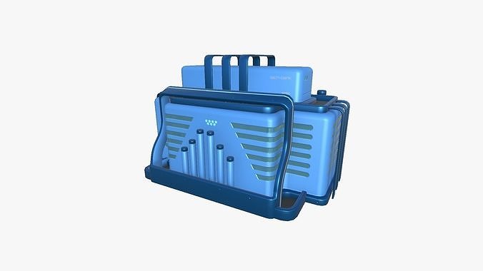 SciFi Bank A03 Bank - Sci Fi Exterior Design Low-poly 3D model 3