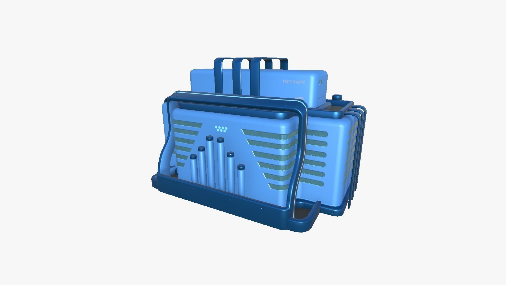 SciFi Bank A03 Bank - Sci Fi Exterior Design Low-poly 3D model_2