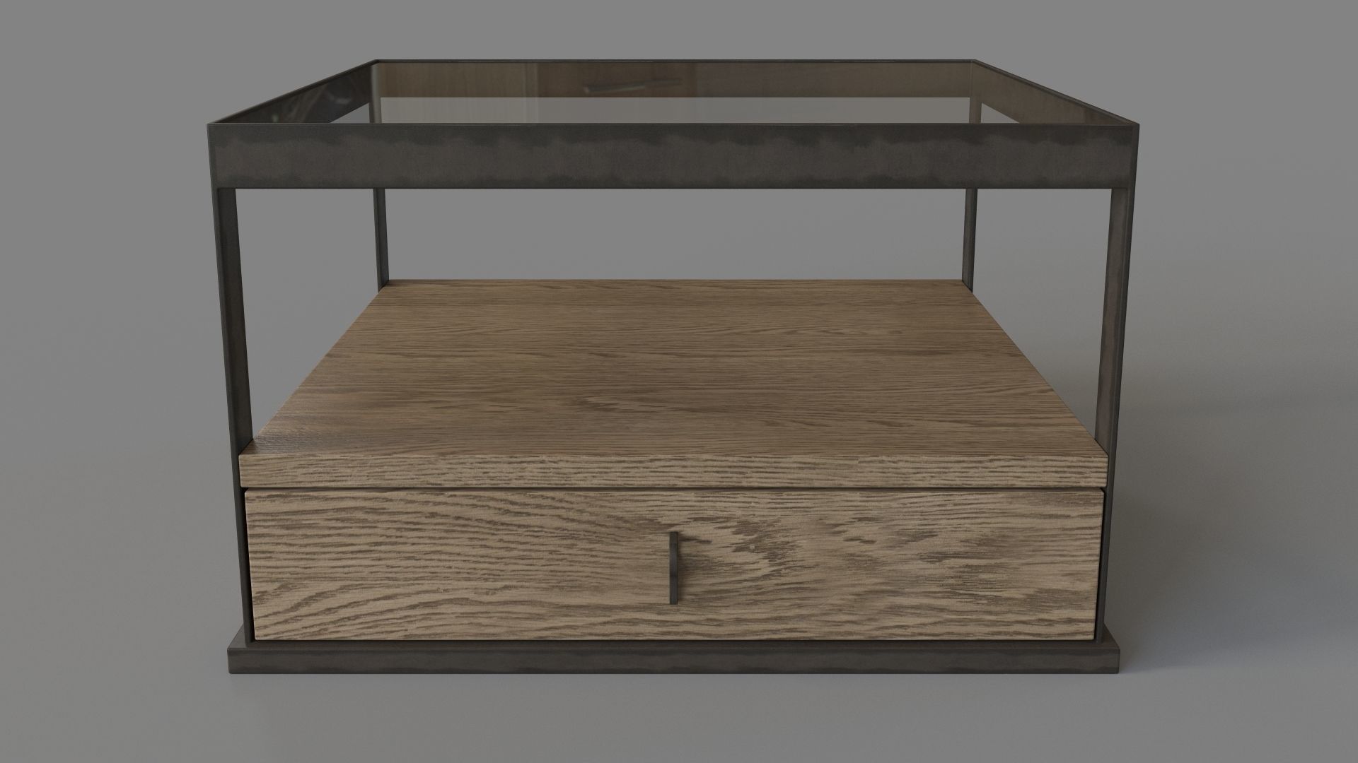 Carlson Bunching Table Monument Grey Oak Veneer 3D model_1