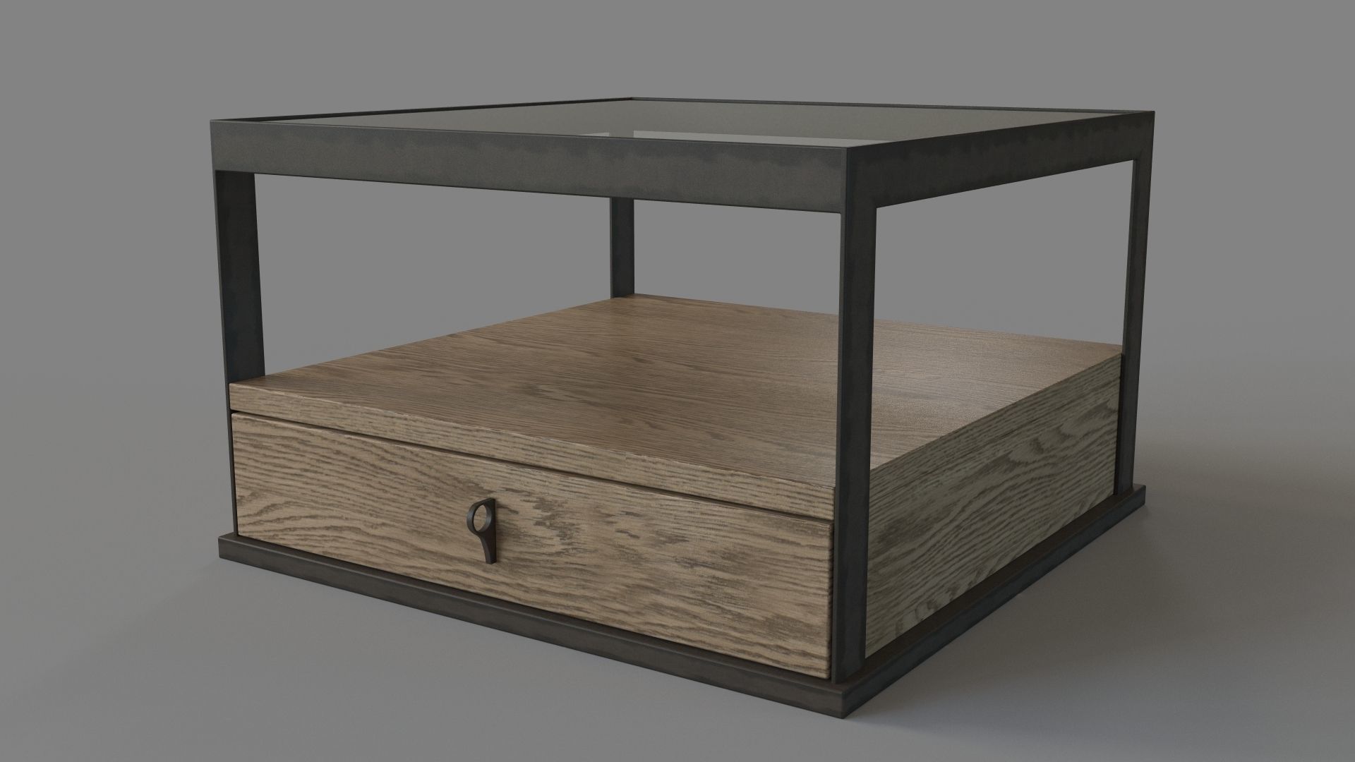 Carlson Bunching Table Monument Grey Oak Veneer 3D model_4