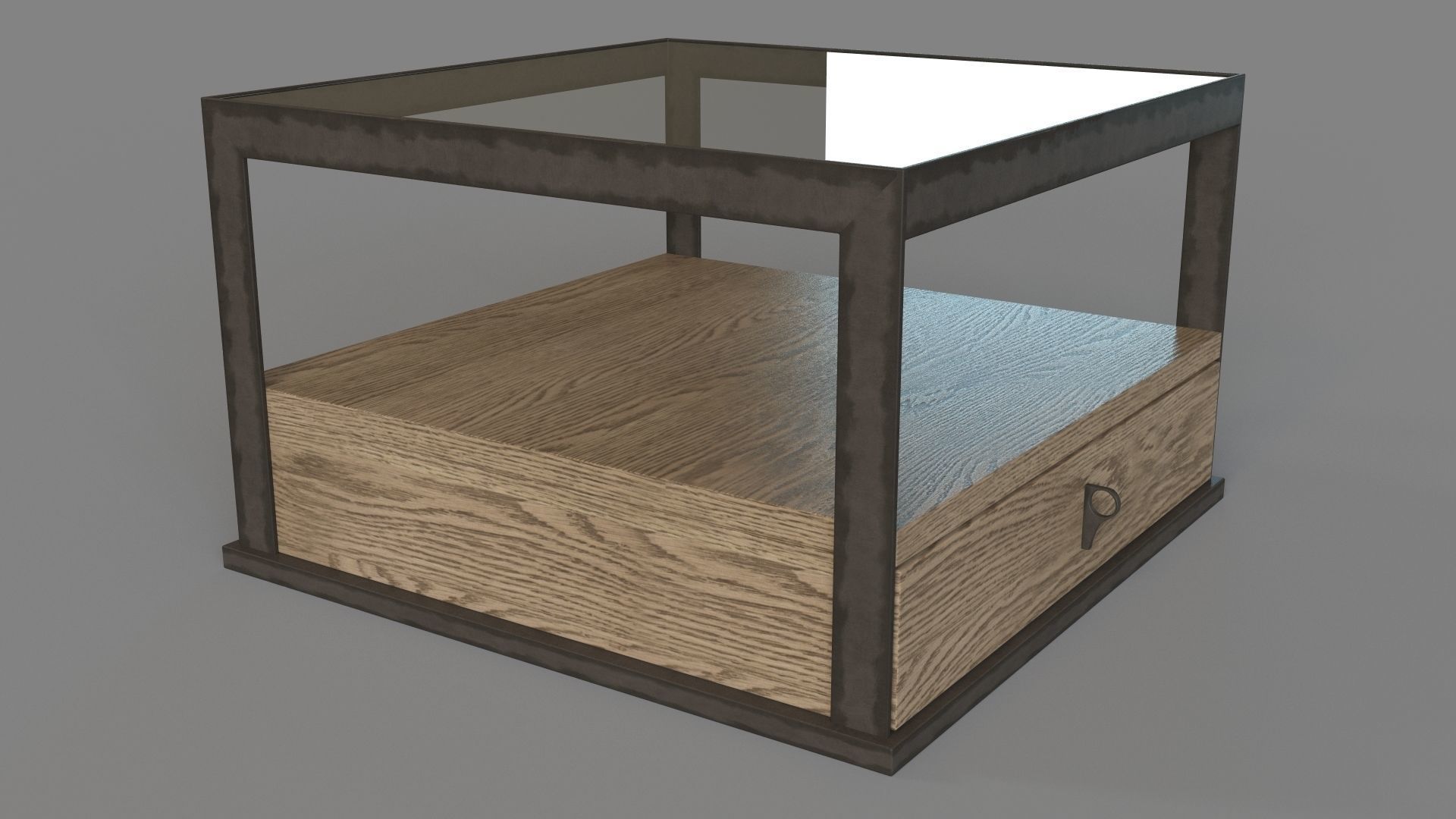 Carlson Bunching Table Monument Grey Oak Veneer 3D model_2