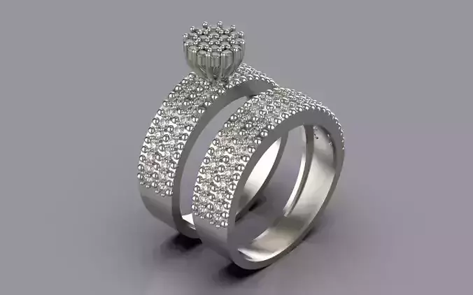 engagement Solitaire ring gold silver