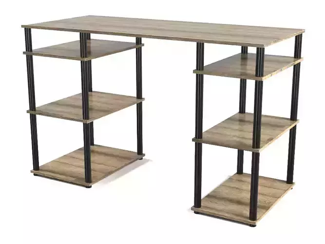 491968449-DESK desk with shelves and drawers