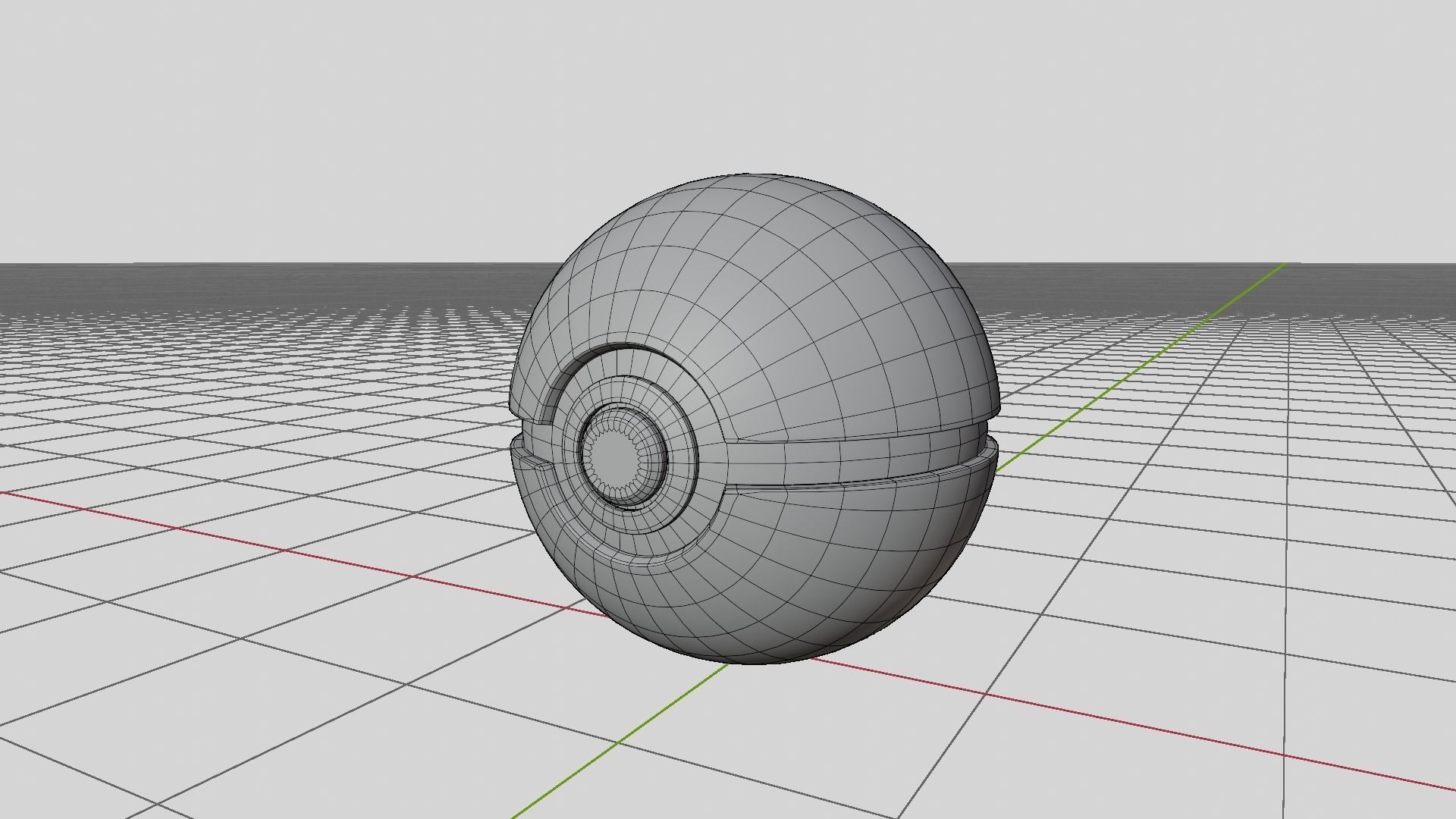 Pokemon Ball Low-poly 3D model_5