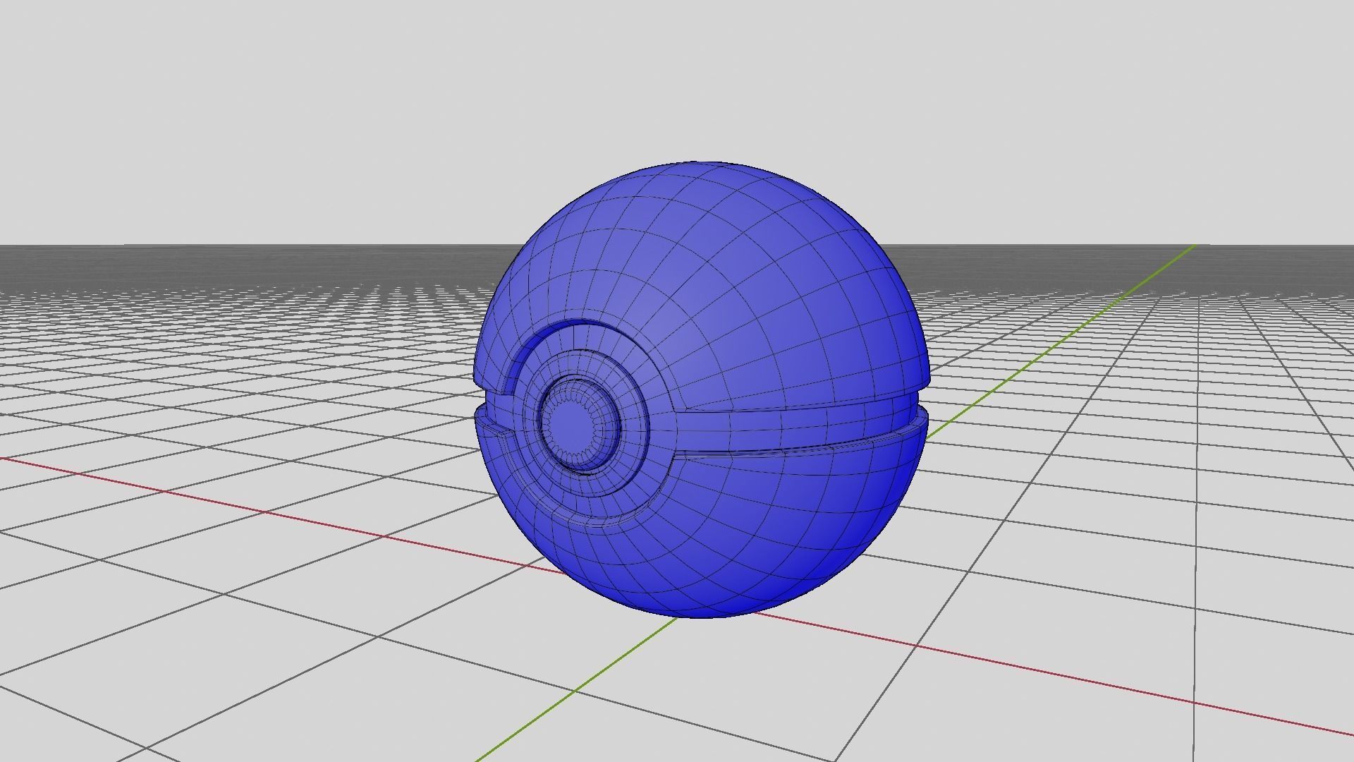Pokemon Ball Low-poly 3D model_4
