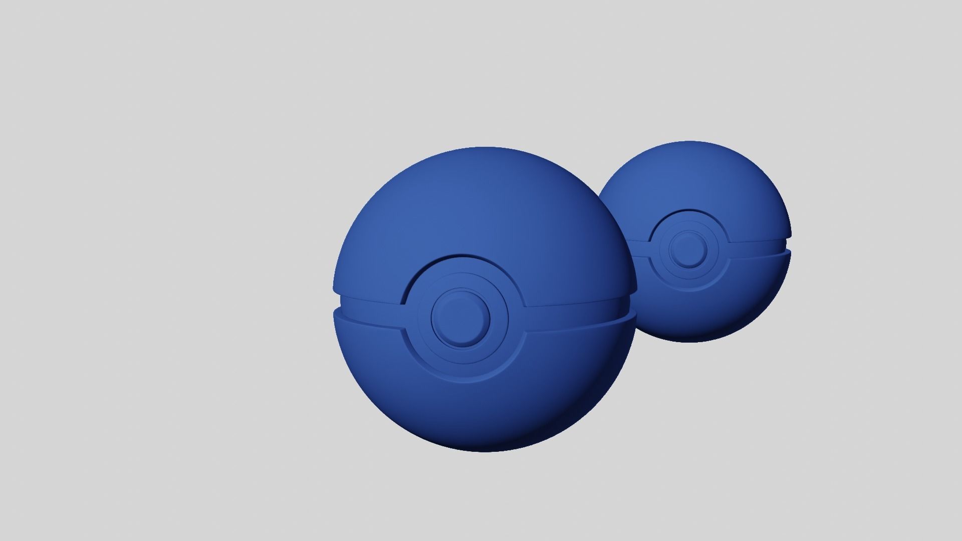 Pokemon Ball Low-poly 3D model_3