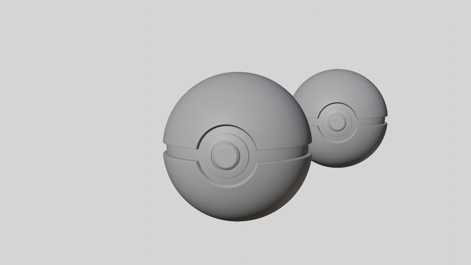 Pokemon Ball Low-poly 3D model_2