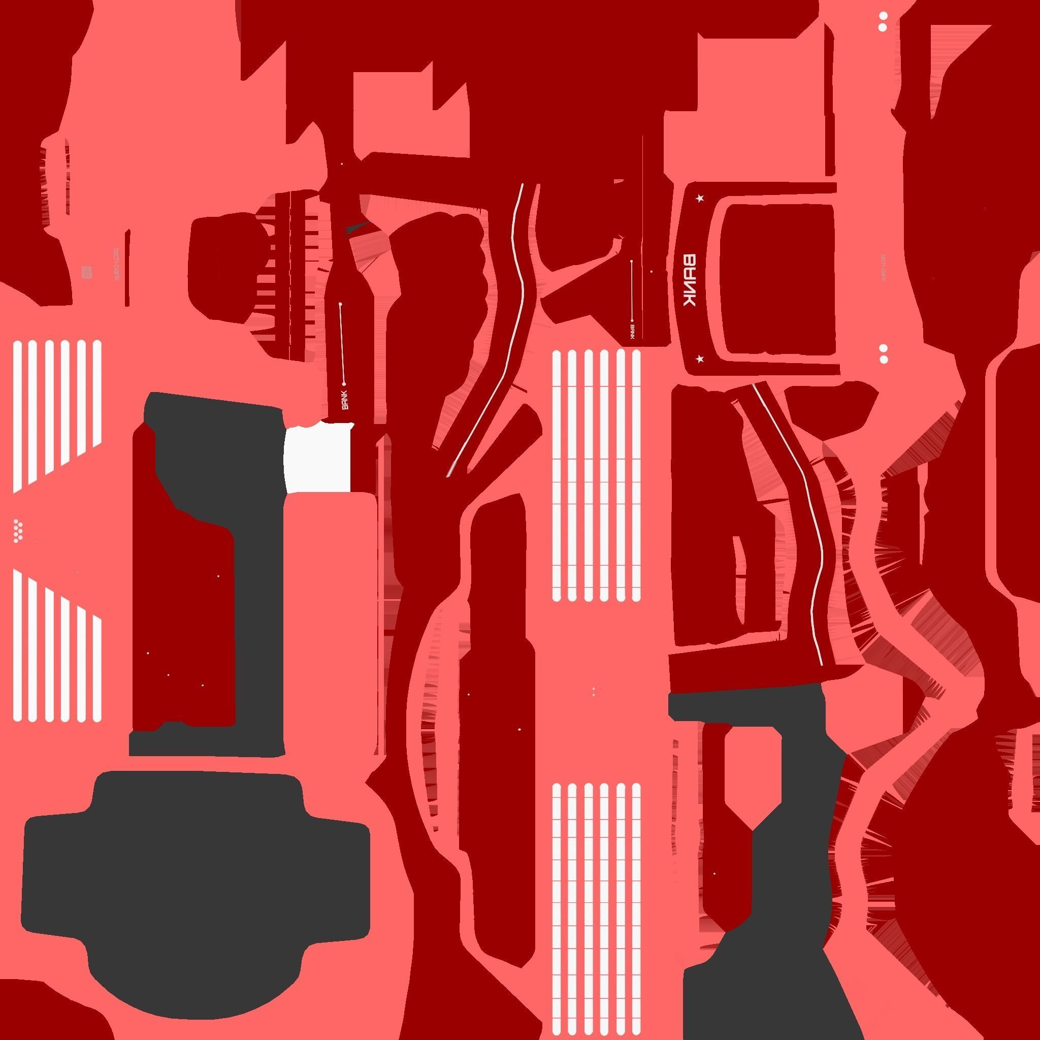 SciFi Bank A05 Red - Sci Fi Exterior Design Low-poly 3D model_22