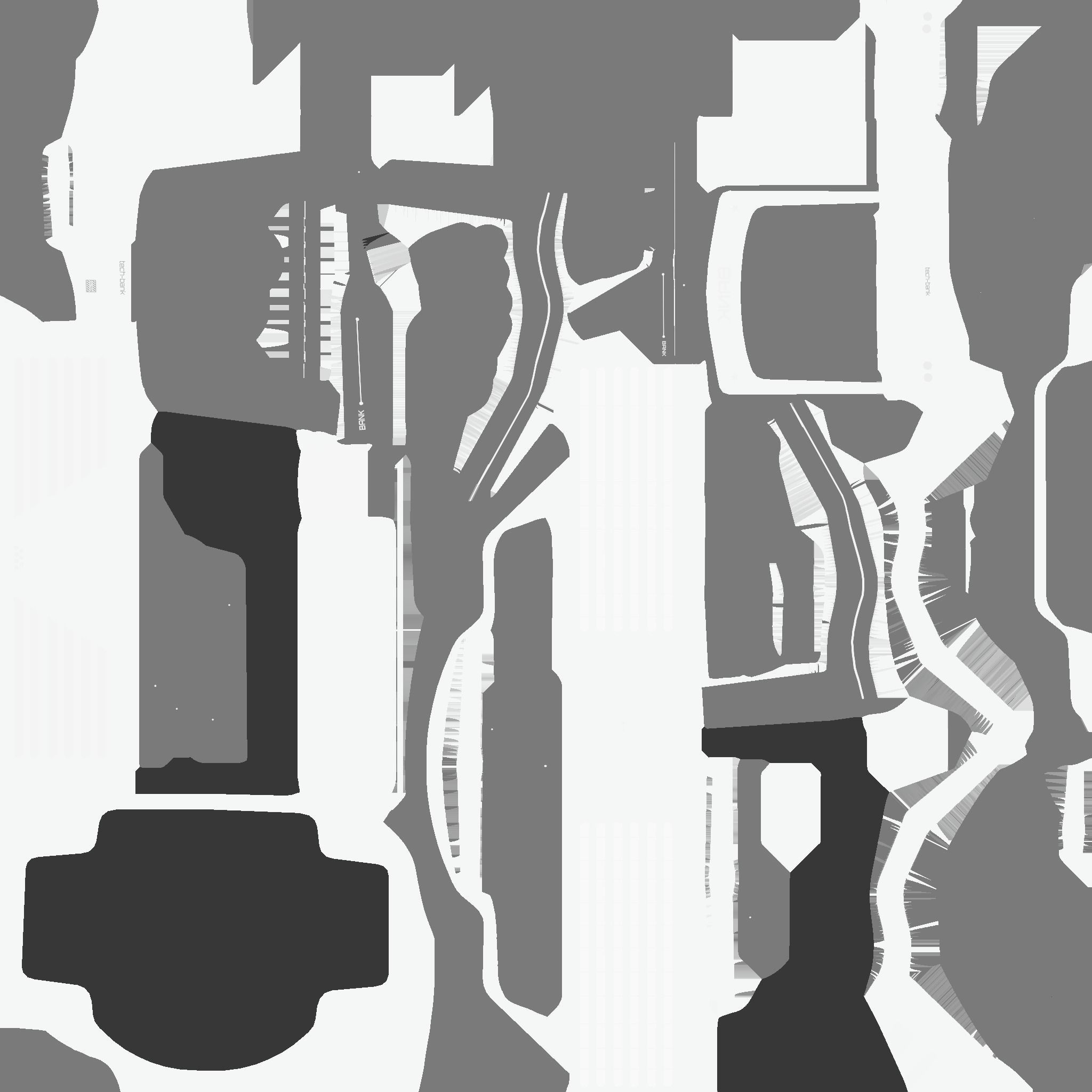 SciFi Bank A08 Metallic - Sci Fi Exterior Design Low-poly 3D model_22