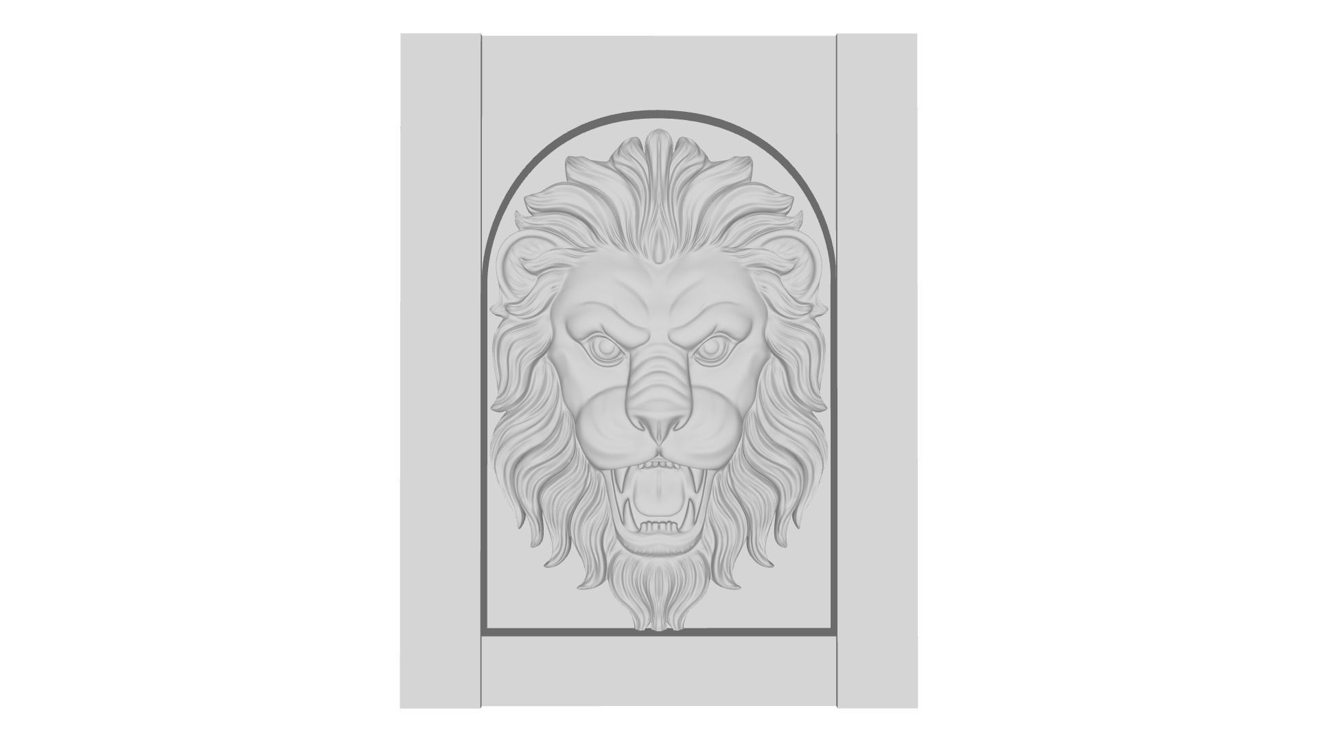 3d models of lion heads set of 7 models 3D print model_1
