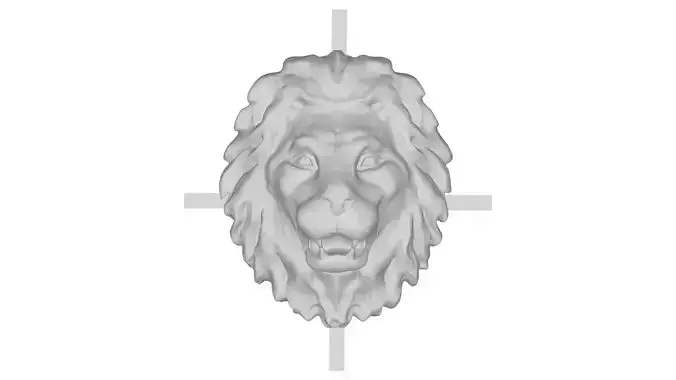 3d models of lion heads set of 7 models 3D print model