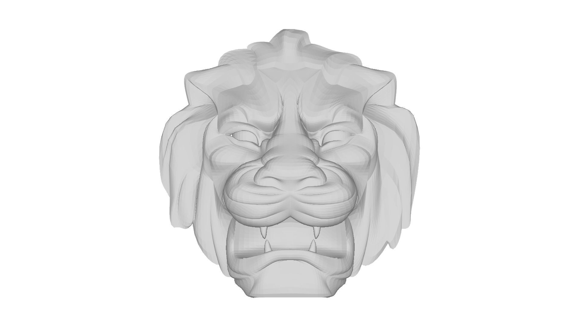 3d models of lion heads set of 7 models 3D print model_3