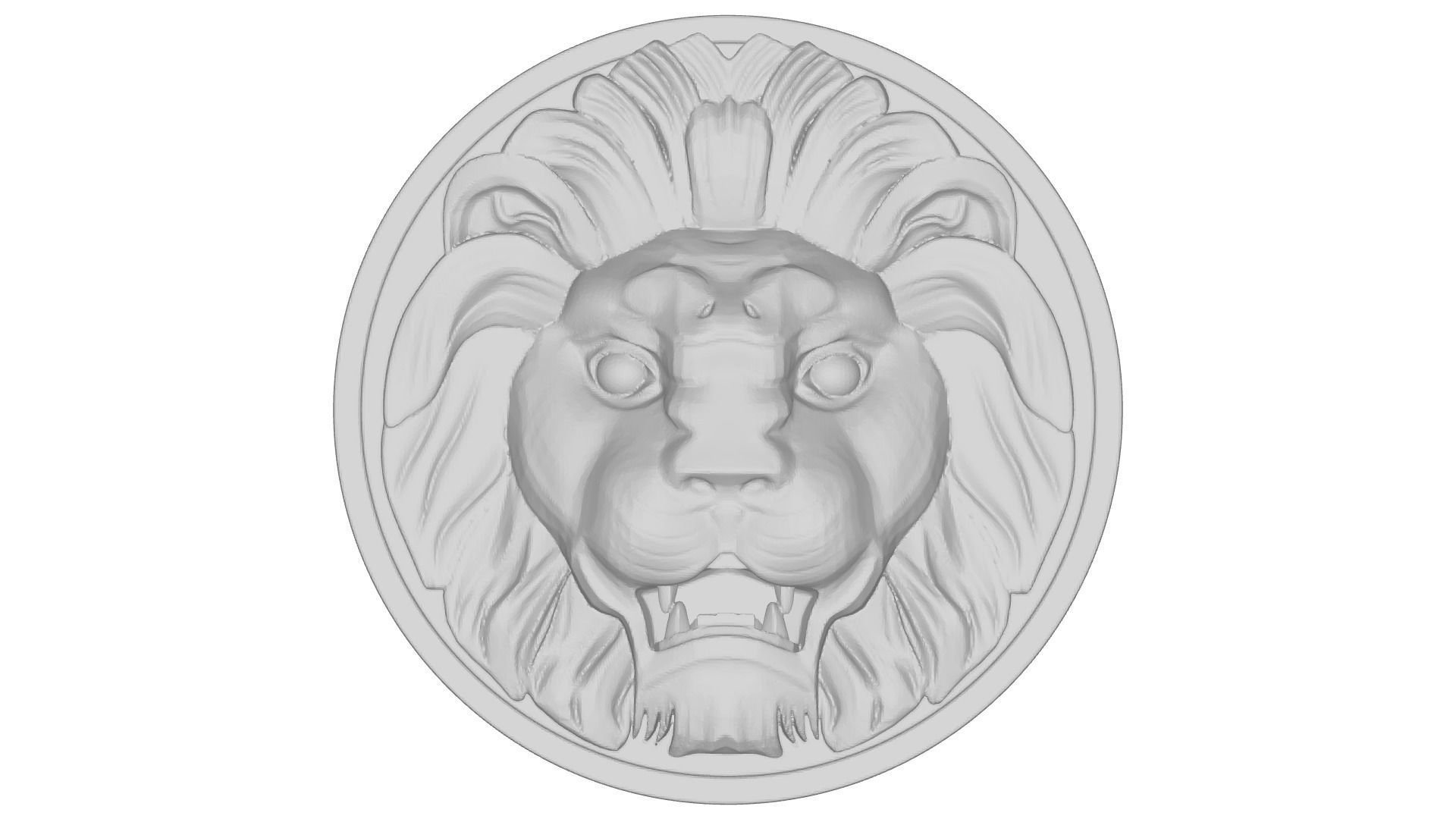 3d models of lion heads set of 7 models 3D print model_5