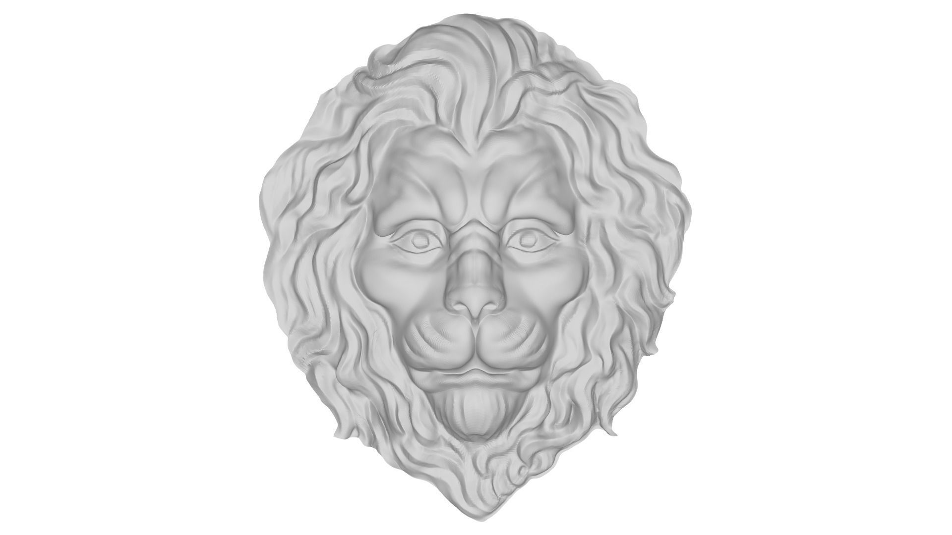 3d models of lion heads set of 7 models 3D print model_6