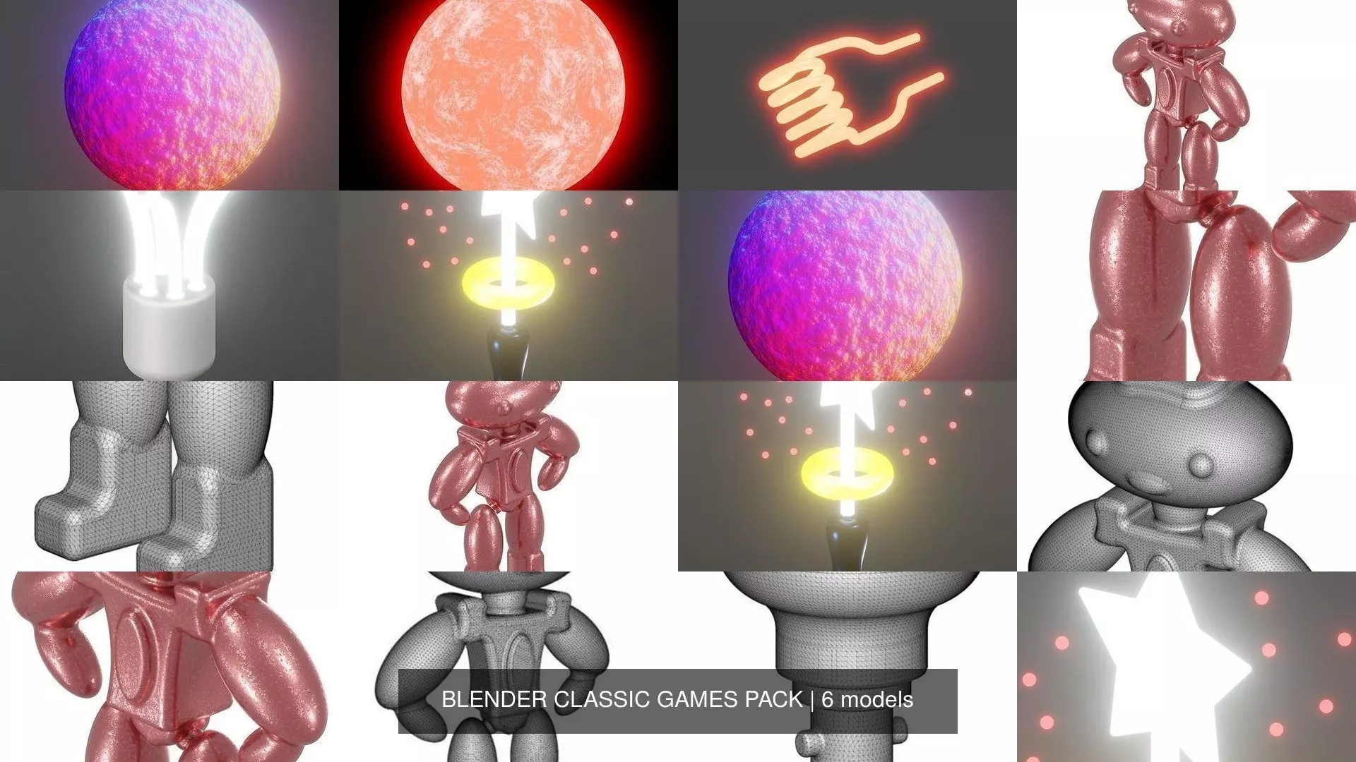 BLENDER CLASSIC GAMES PACK 3D Model Collection_0