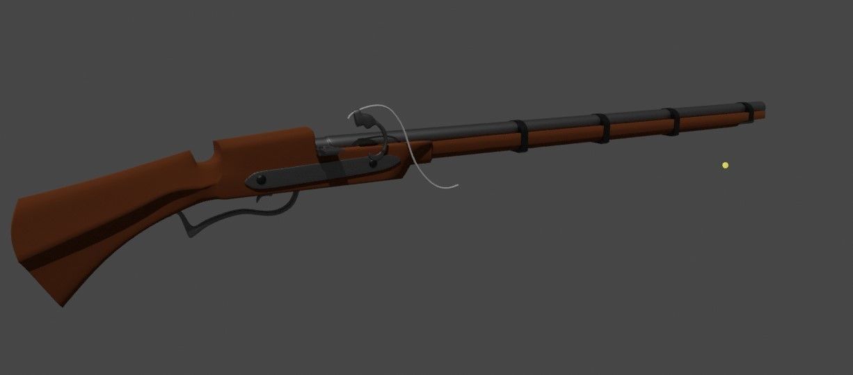 Matchlock Gun Free 3D model_1
