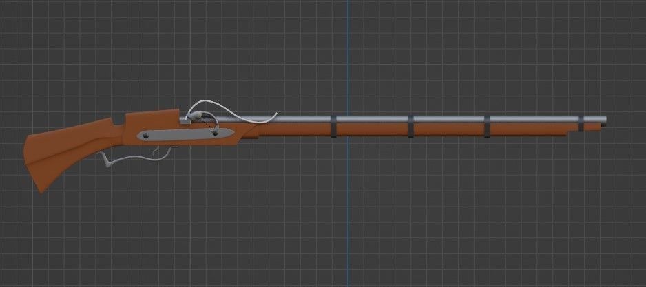 Matchlock Gun Free 3D model_10