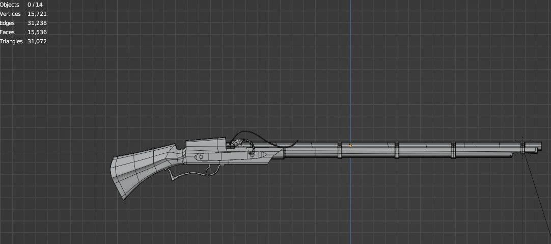 Matchlock Gun Free 3D model_15