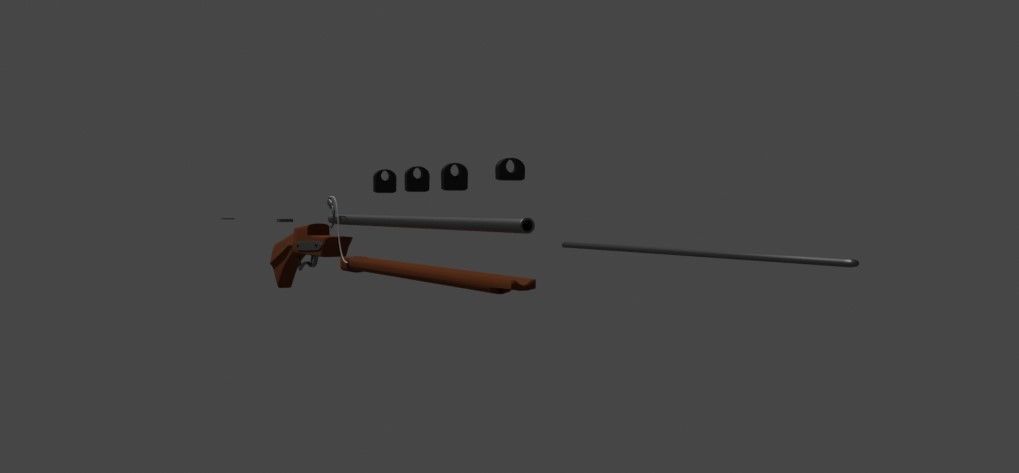 Matchlock Gun Free 3D model_3