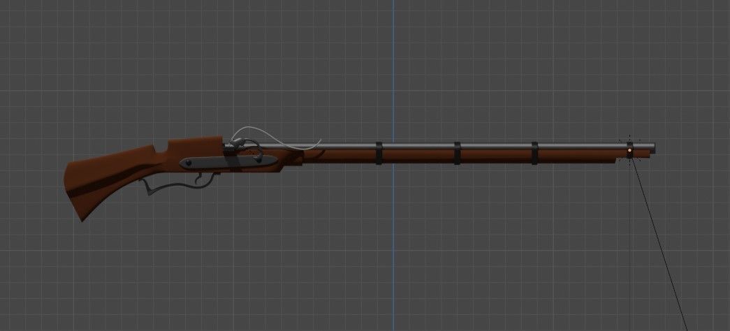 Matchlock Gun Free 3D model_14