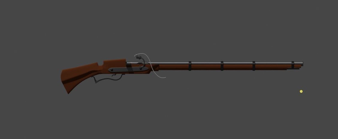 Matchlock Gun Free 3D model_9