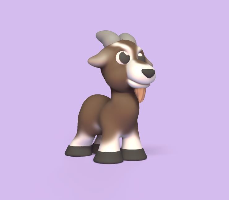 Cartoon Goat 3D print model