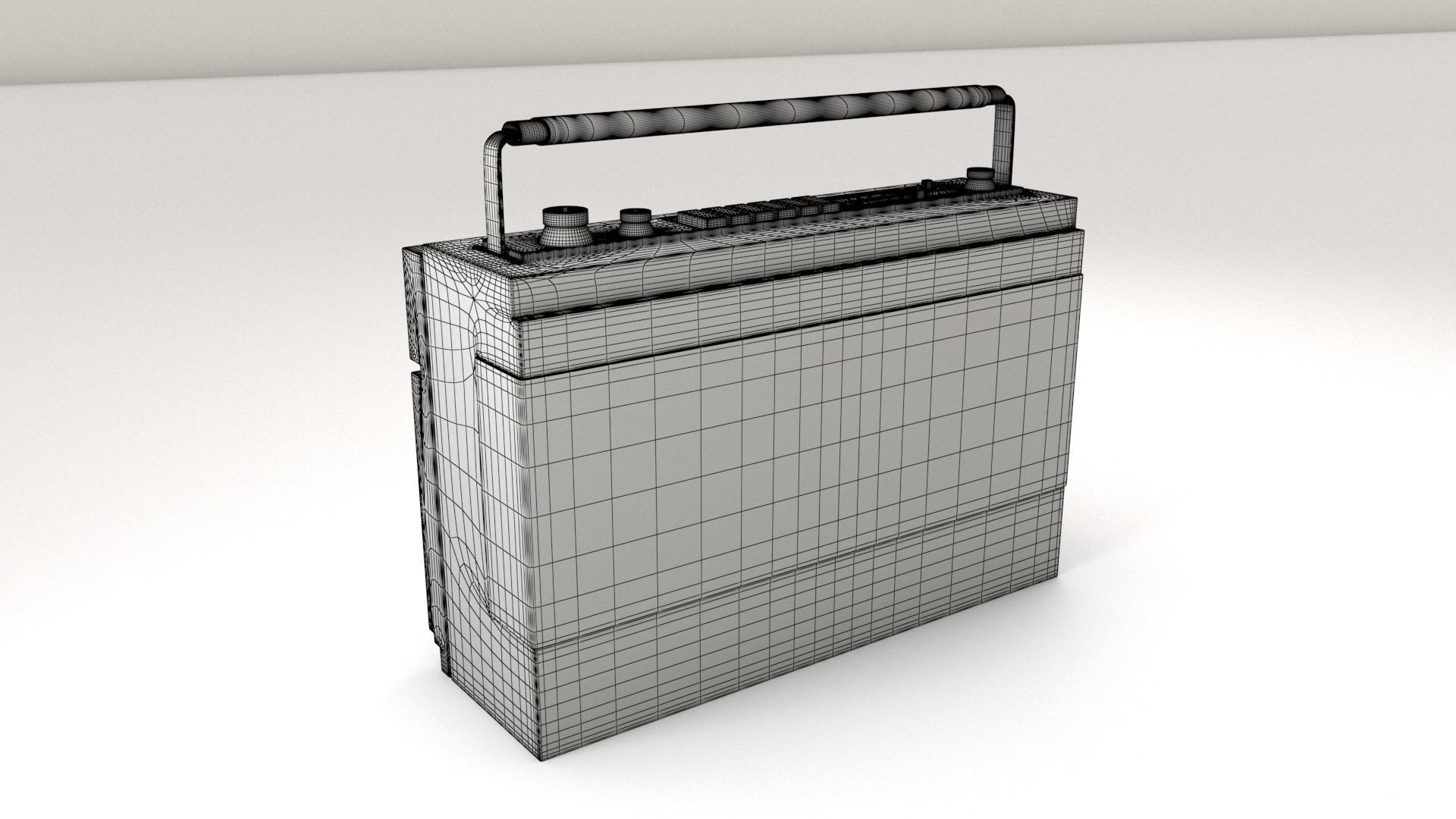 Radio portable cassette player 3D model_6