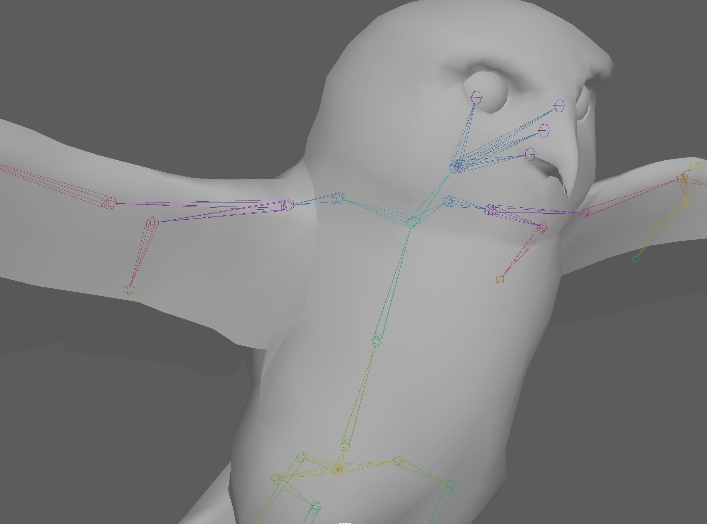 Snowy White Owl Low-poly 3D model_13