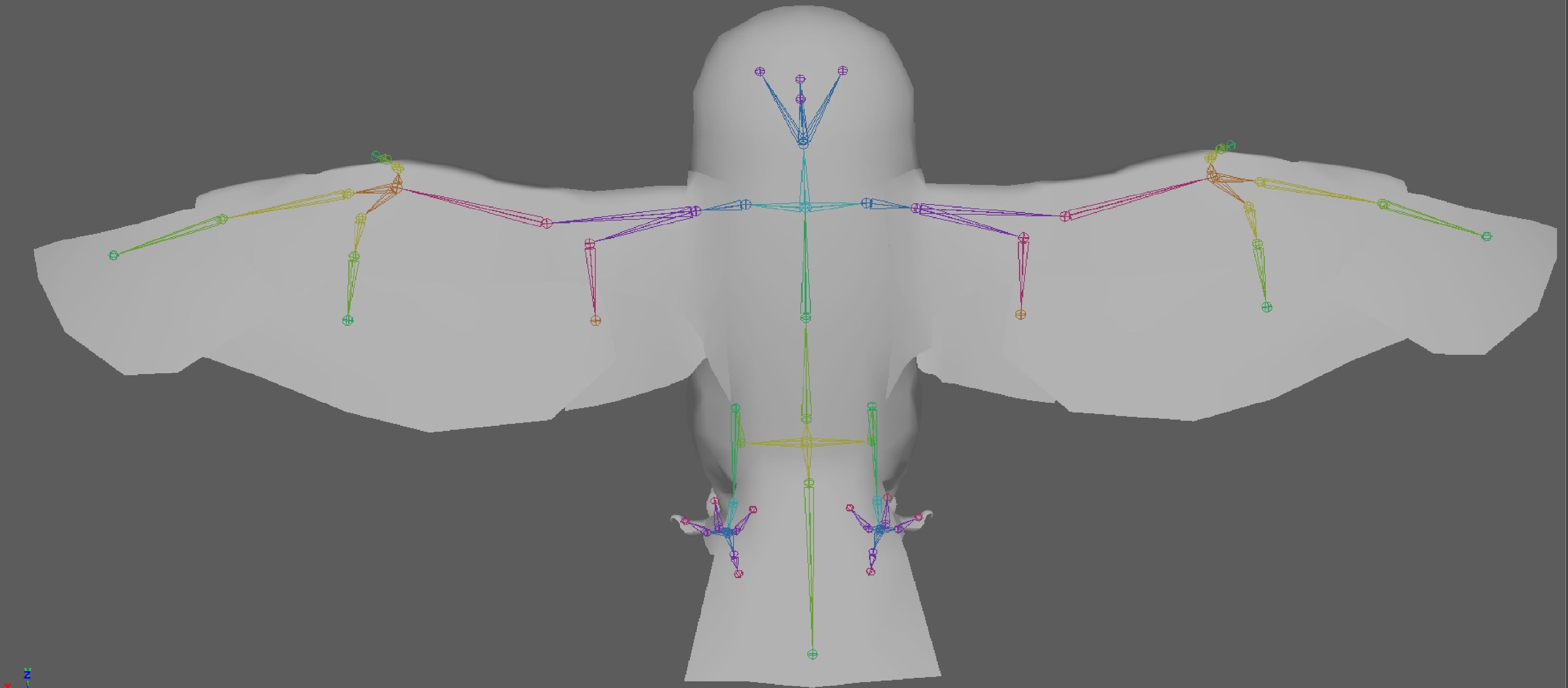 Snowy White Owl Low-poly 3D model_12
