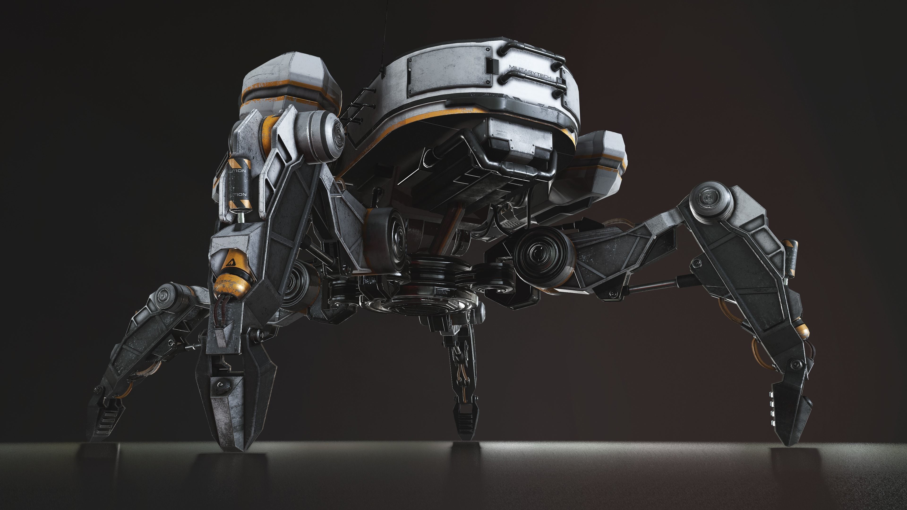 Sci-Fi Turret Low-poly 3D model_2