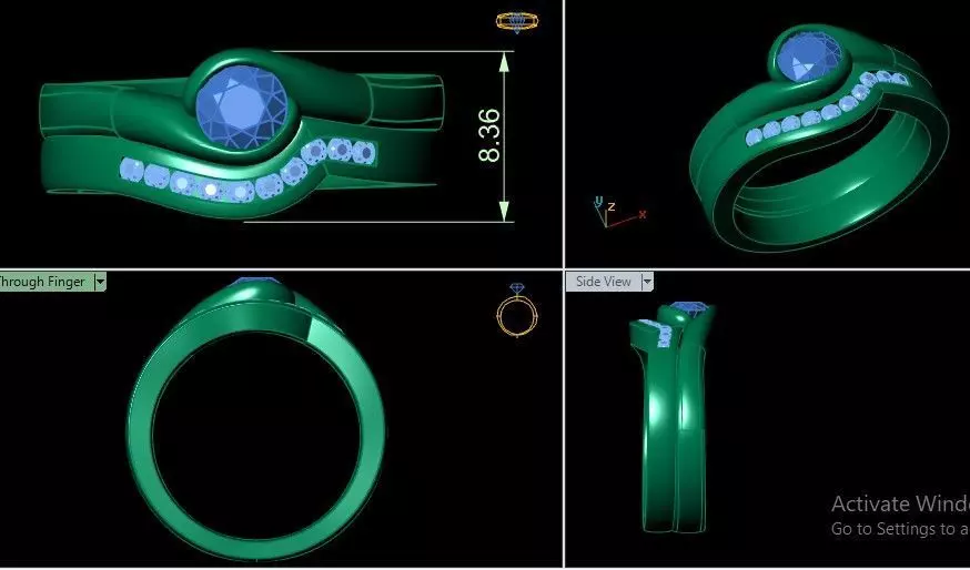 Women ring 3D print model_0