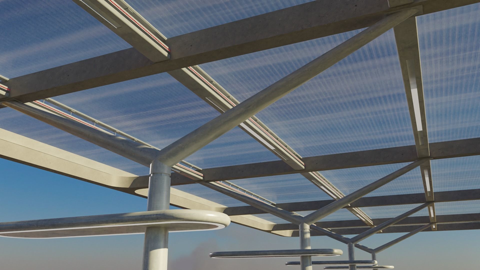 Electric Vehicle Charging Station 2  3D model_8