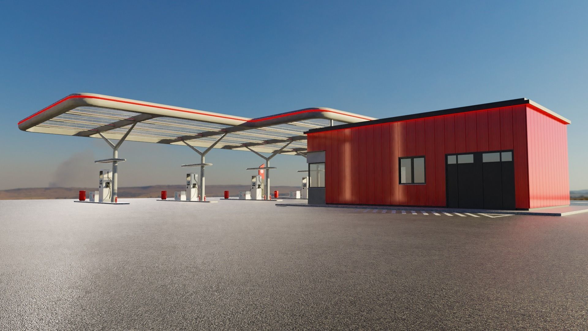 Electric Vehicle Charging Station 2  3D model_6