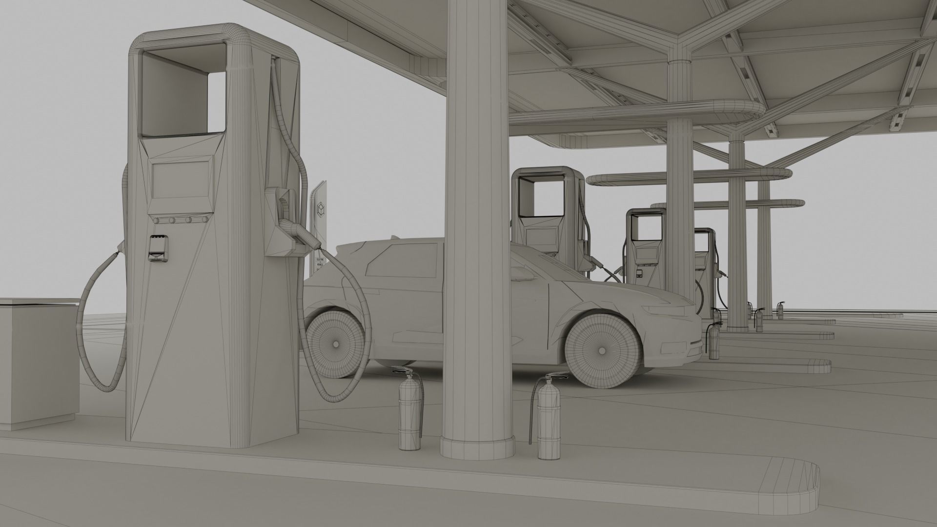 Electric Vehicle Charging Station 2  3D model_13