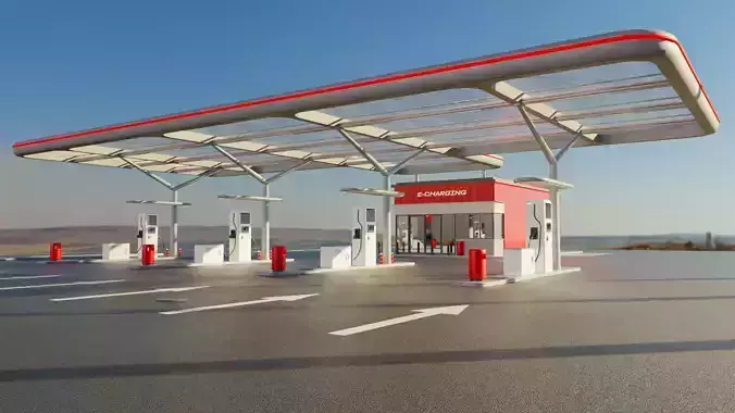 Electric Vehicle Charging Station 2  3D model
