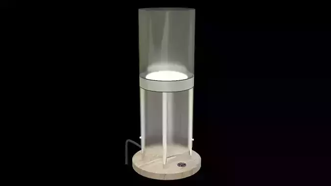 cylindrical led table light 3D model