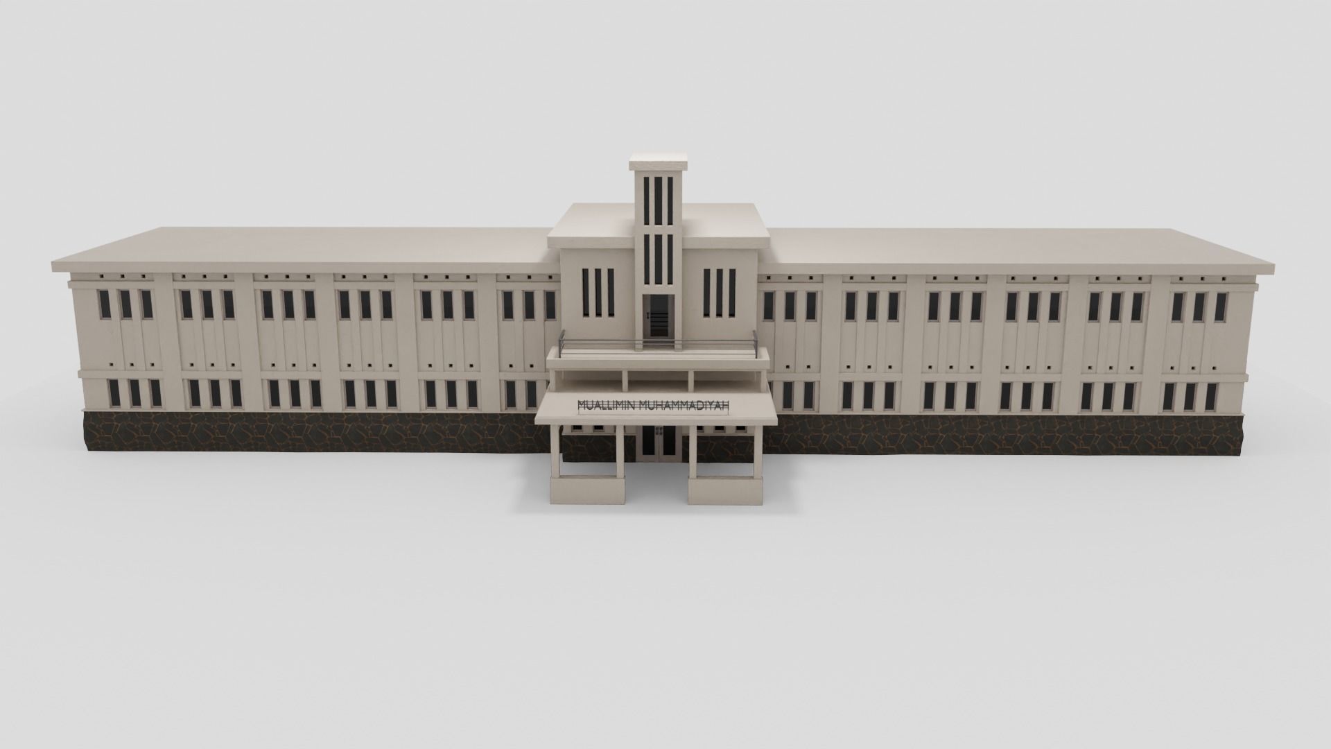 Old Vintage School 3D model_3
