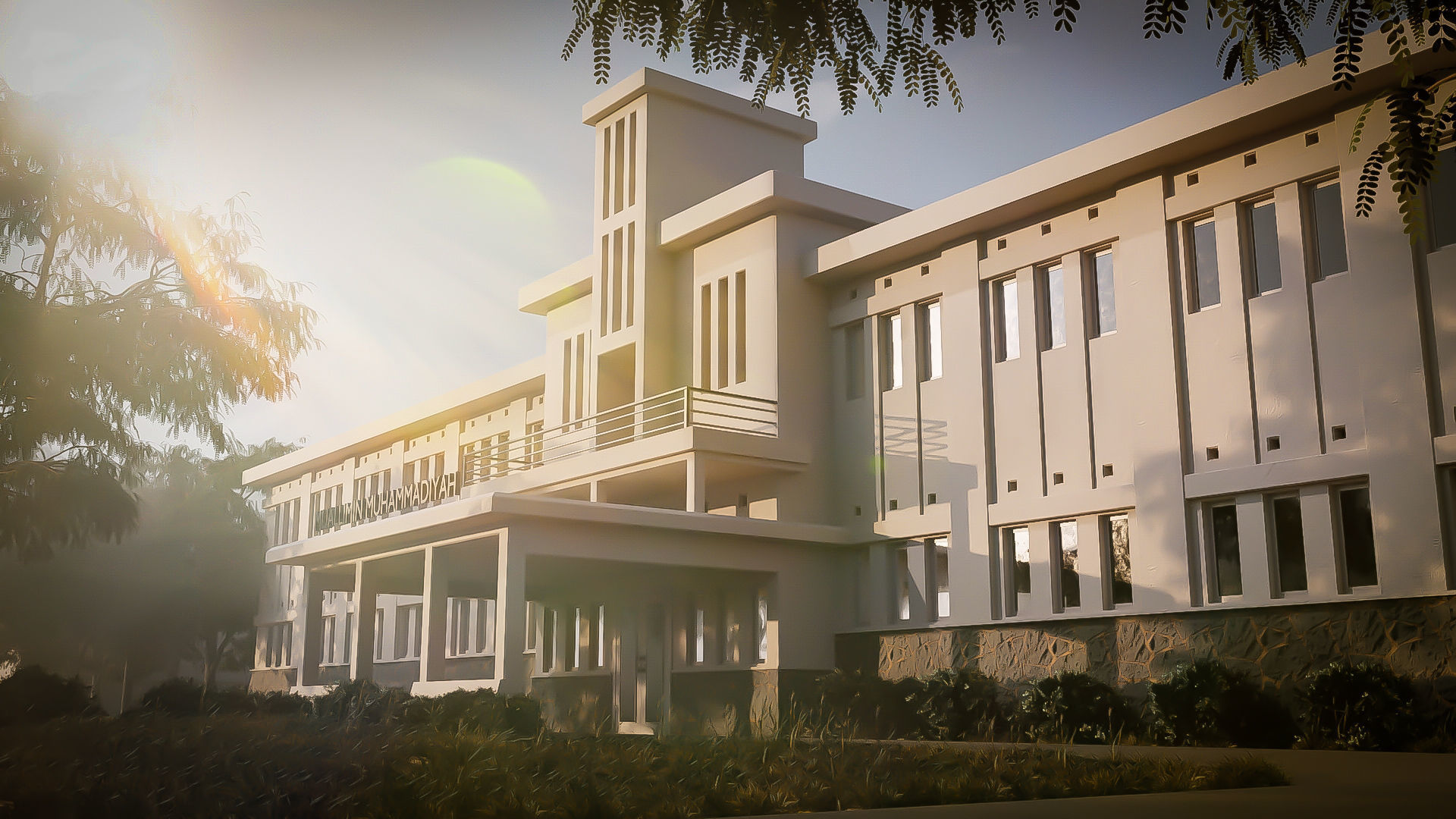 Old Vintage School 3D model_1