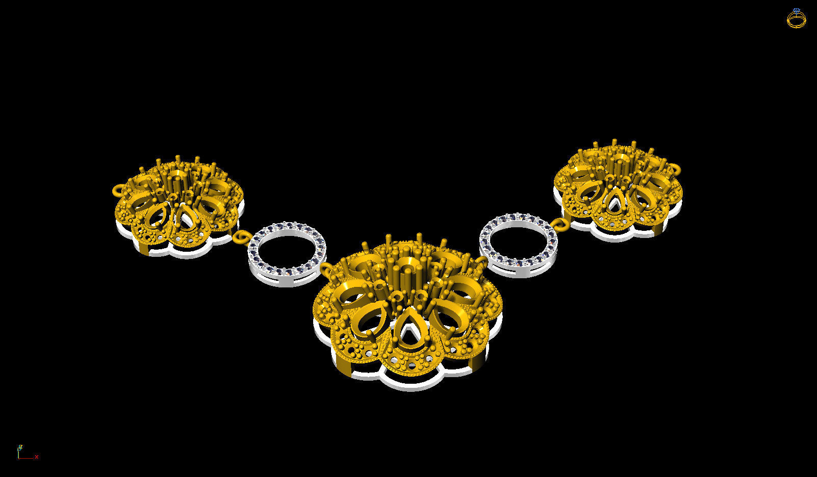 Damla kolye 3D model_2