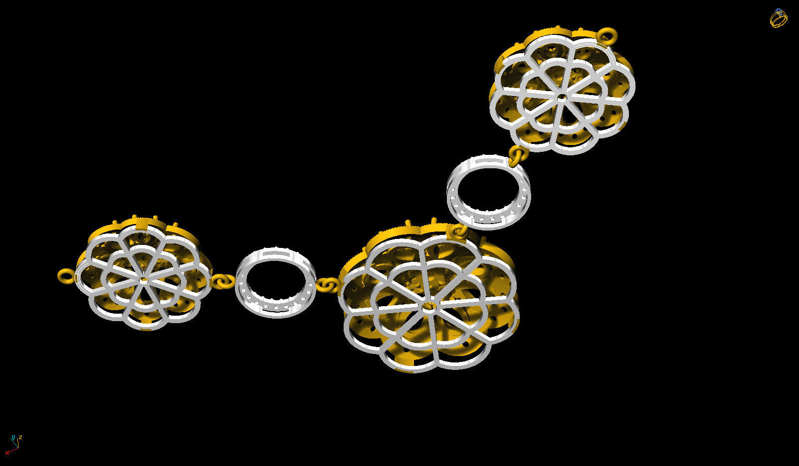 Damla kolye 3D model_3