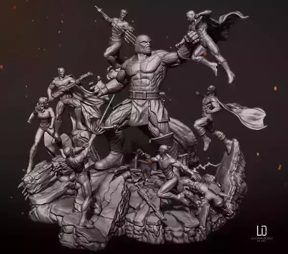 JUSTICE LEAGUE VS DARKSEID -DIORAMA